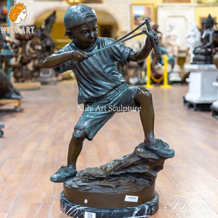 5.bronze children statues-Mily Statue