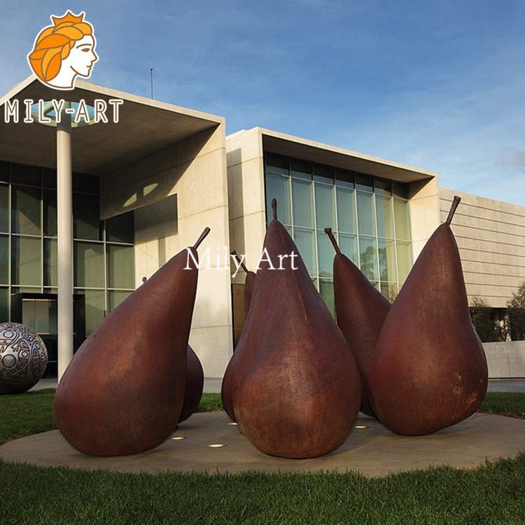 outdoor corten steel flower garden sculpture decor manufacturer mlss 070