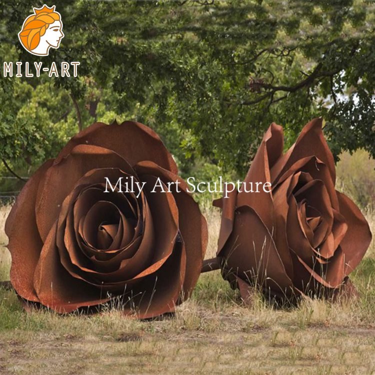 flower cotern steel sculpture-Mily Sculpture1