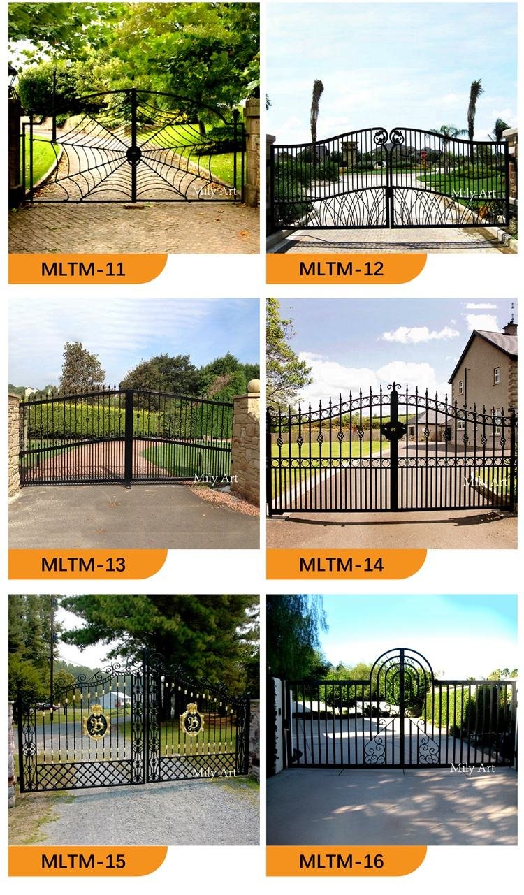 elegant ornamental wrought iron main gate manufacturing mlis 113