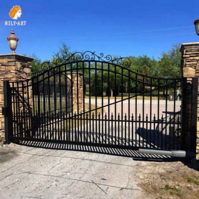 modern wrought iron main gate-Mily sculpture