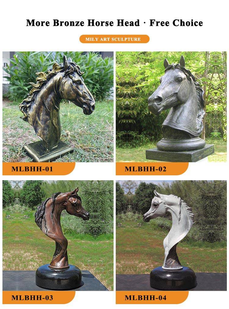 3.1.horse head statues for sale-Mily Statue