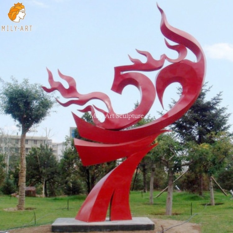 4. abstract metal garden sculptures-Mily Statue