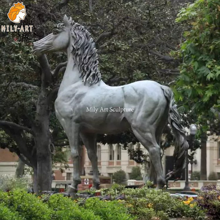 4.standing horse statue-Mily Statue