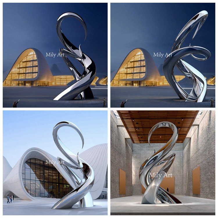 contemporary large metal art sculpture for urban decor mlss 081