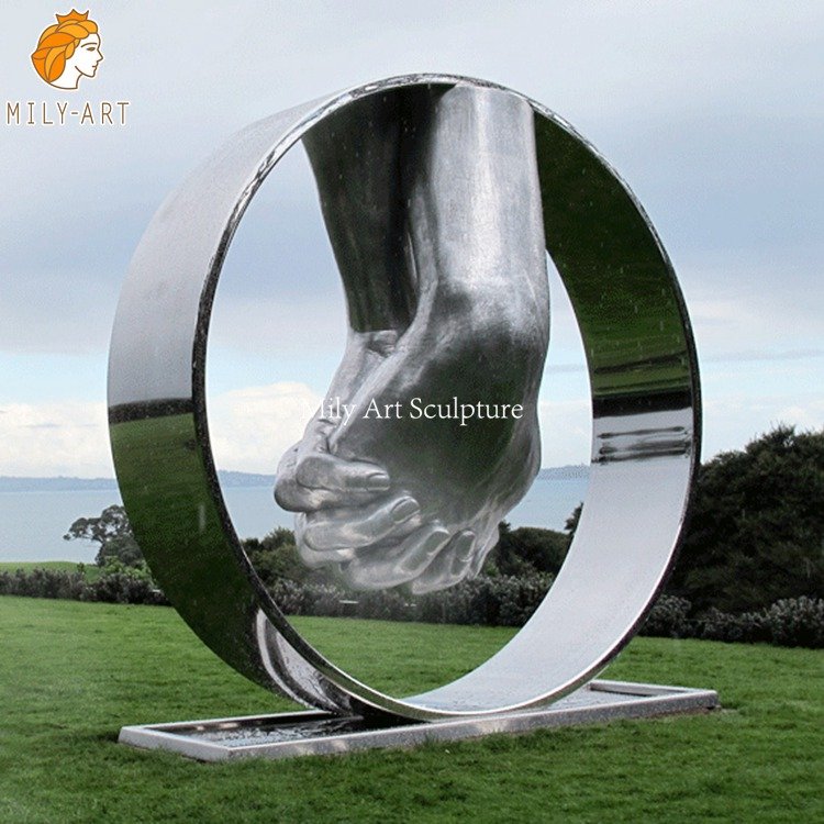 metal hand sculpture-Mily Statue