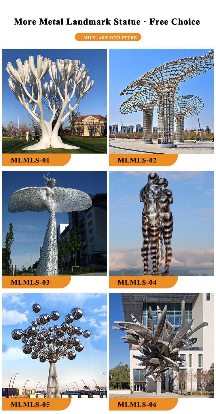 custom large metal feather sculpture park decor manufacturer mlss 079