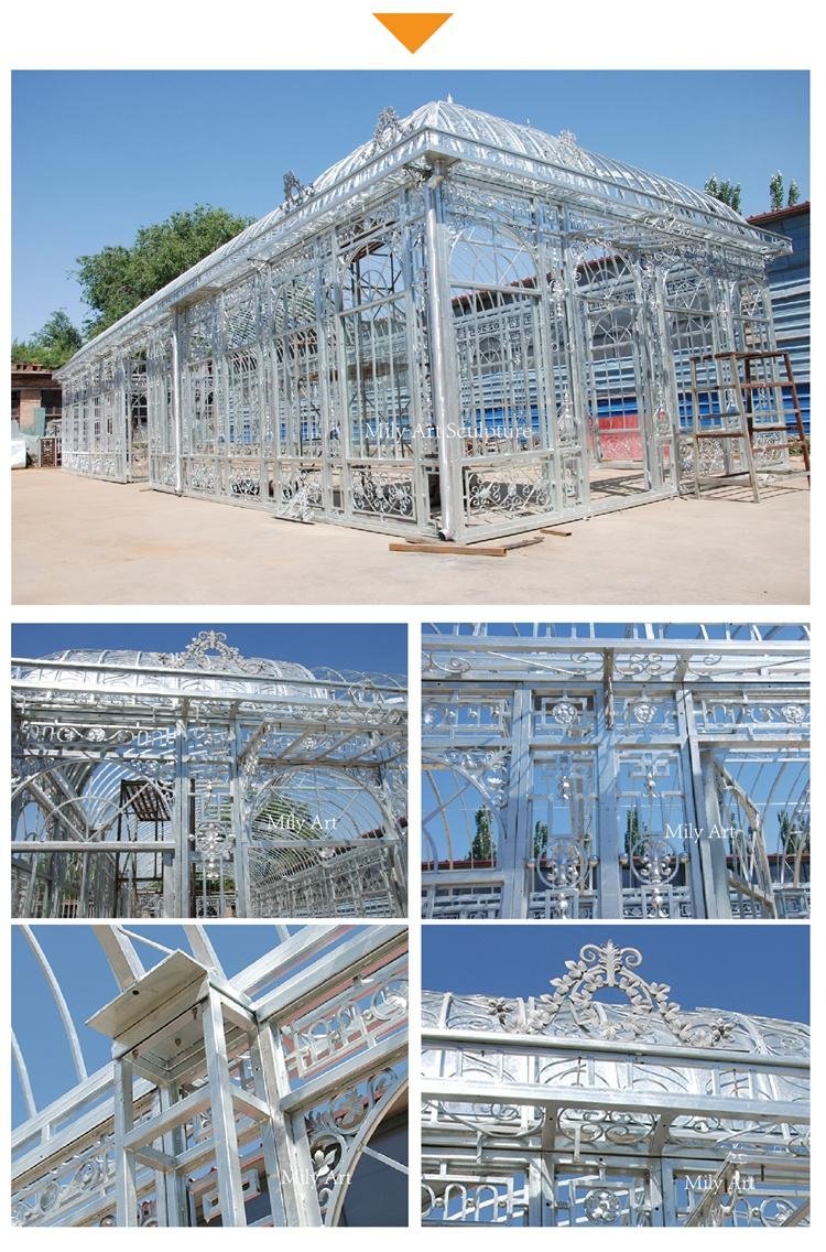 large ornamental white victorian wrought iron gazebo mlis 131