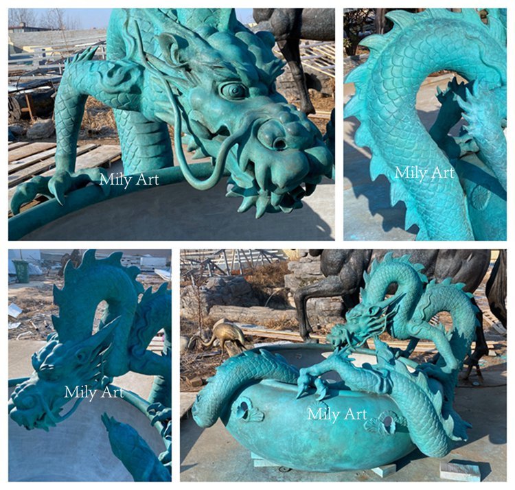 details show for the dragon water fountains-Mily Statue