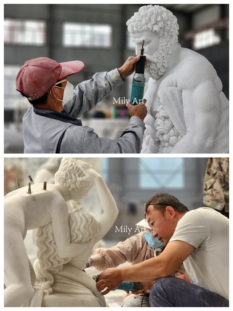 excellent carving artisan for carving marble figure statues-Mily Statue