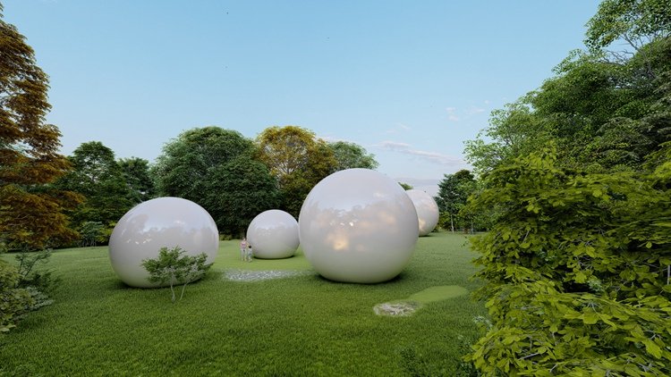 2.2.1. large fiberglass garden sphere balls