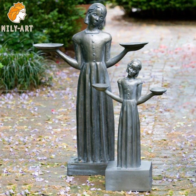 2.bronze bird girl statue-Mily Statue