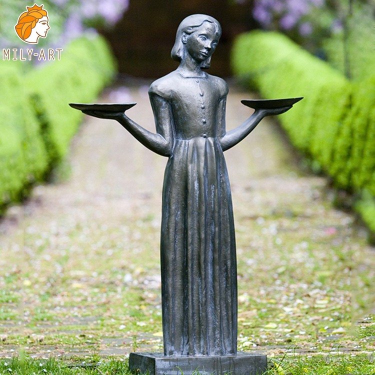 4.bronze bird girl statue-Mily Statue