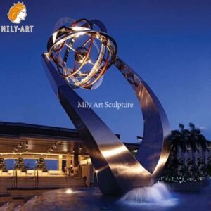 5.contemporary stainless steel sculpture-Mily Statue
