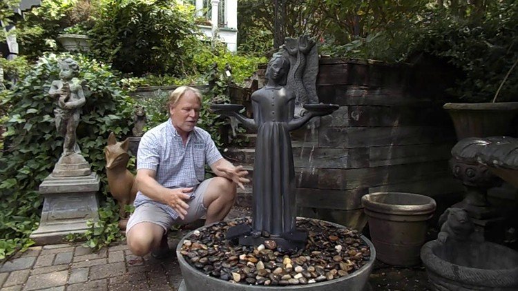 bronze bird girl statue for garden-Mily Statue