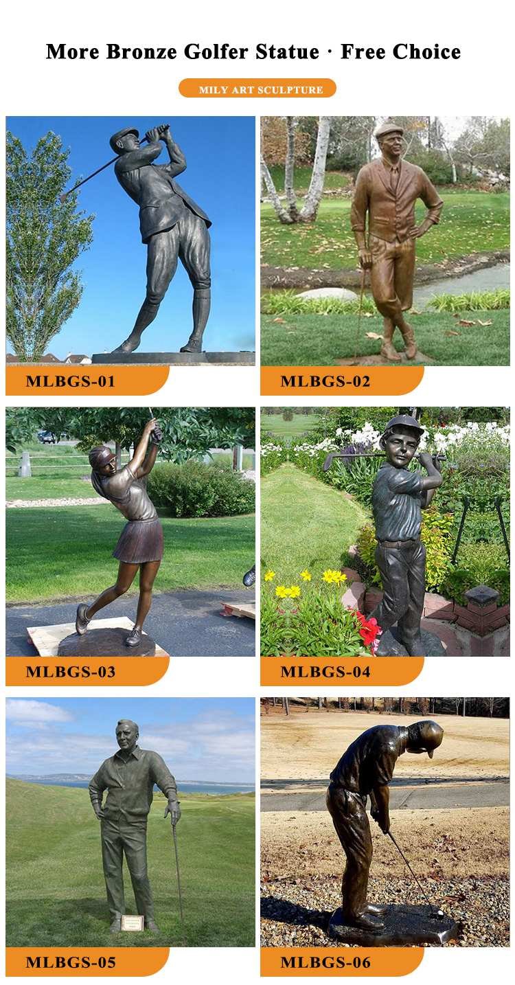 more bronze golfer statues for sale