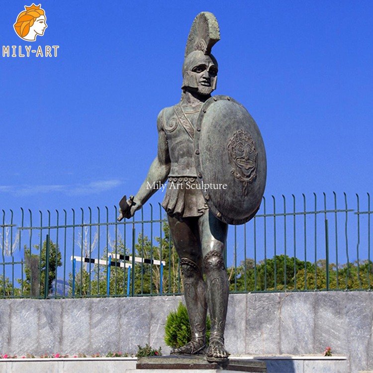 1.bronze Spartan statue-Mily Statue