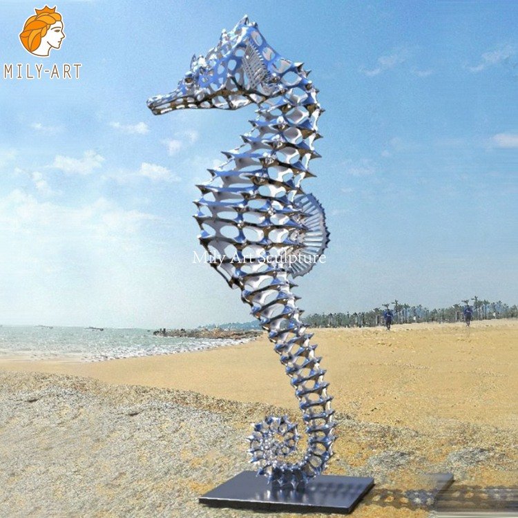 1.metal seahorse sculpture-Mily Statue