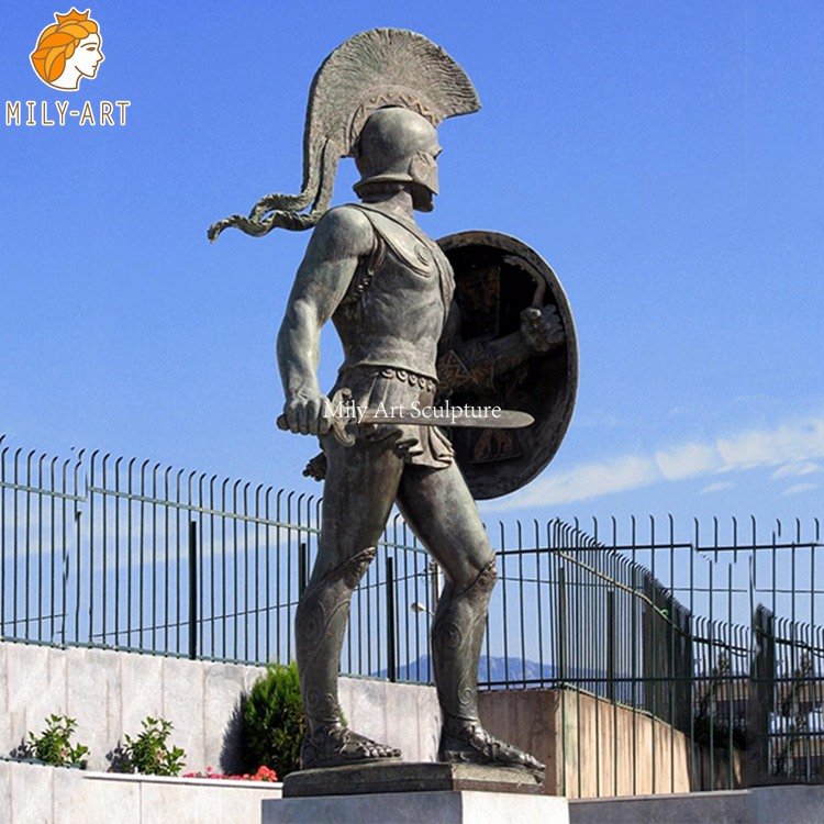 2.bronze Spartan statue-Mily Statue