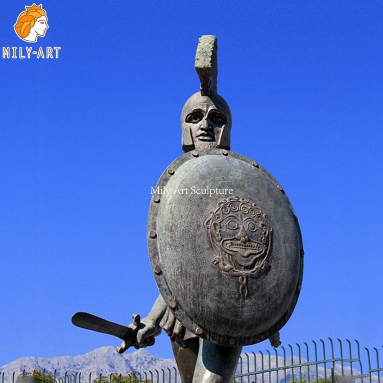 5.bronze Spartan statue-Mily Statue