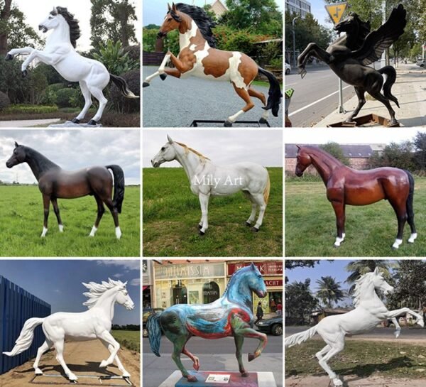 Life Size Painting Fiberglass Horse Statue Sells Online Milystatue