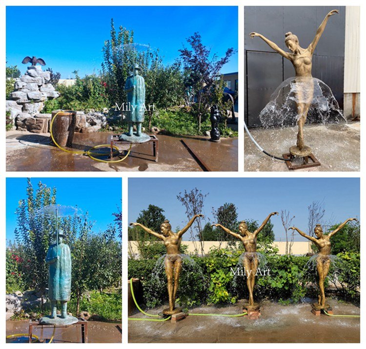 finished bronze statue fountains-Mily Statue