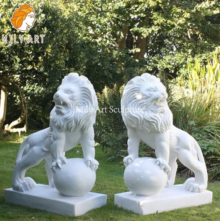 2. lion statue with ball-Mily Statue