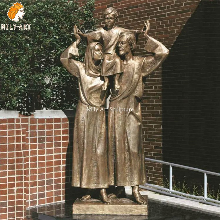 4. bronze holy family statue-Mily Statue