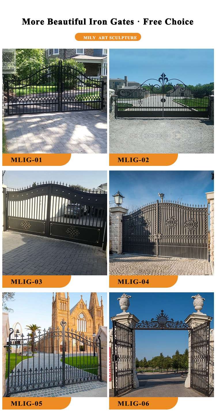 more wrought iron gate designs-Mily Statue