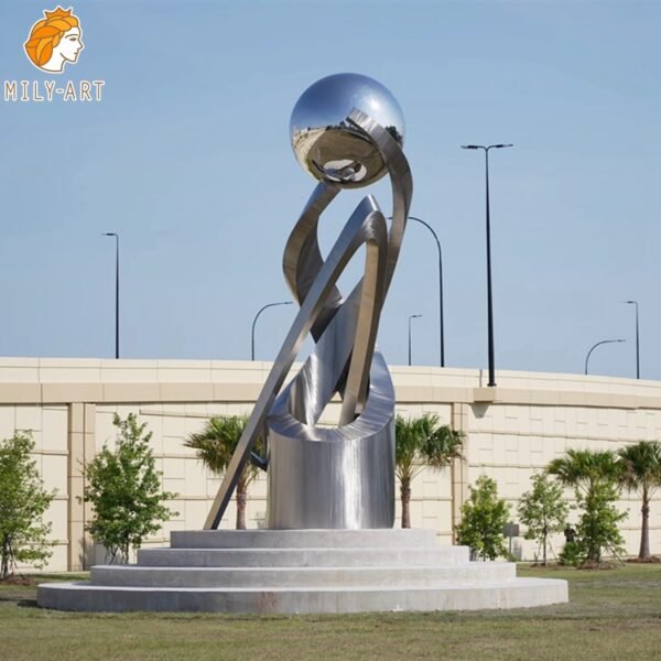 1. large metal sculpture-Mily Statue