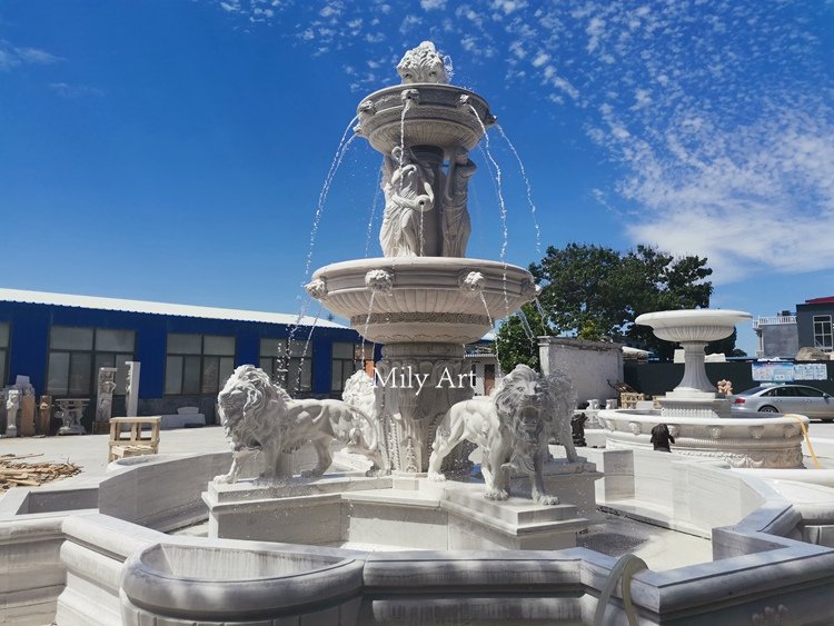 4. marble lion fountain