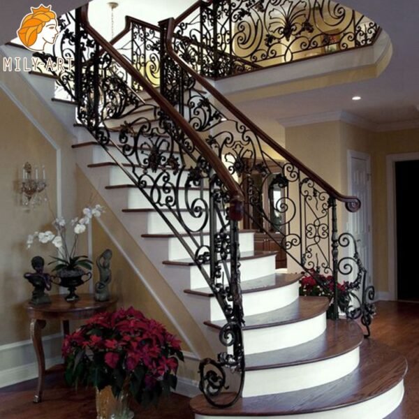 4. iron railing for indoor stairs-Mily Statue