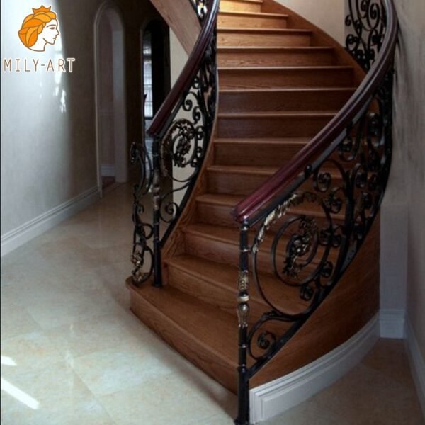 6. iron railing for indoor stairs-Mily Statue