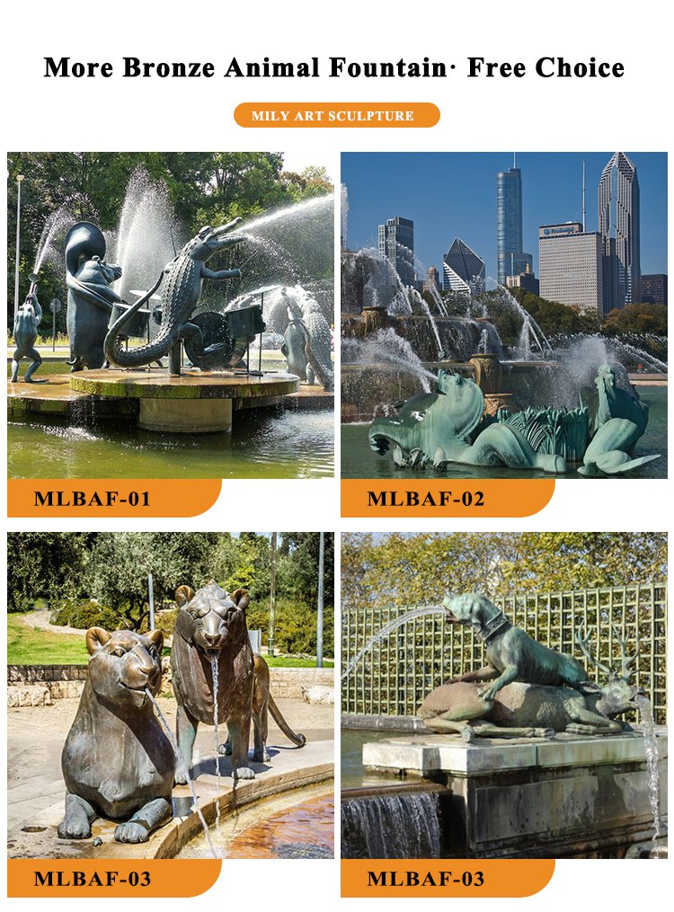 bronze animal fountains for sale-Mily Statue