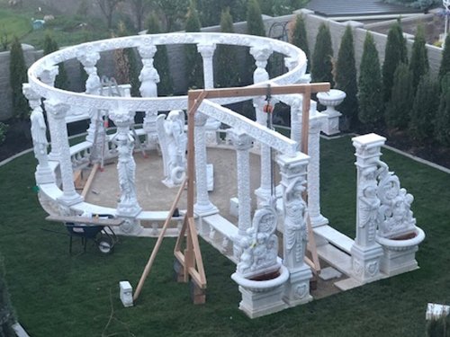 large white marble gazebo