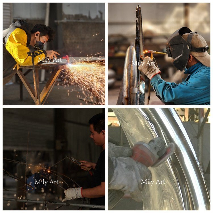 professional making for the metal wall sculptures-Mily Statue