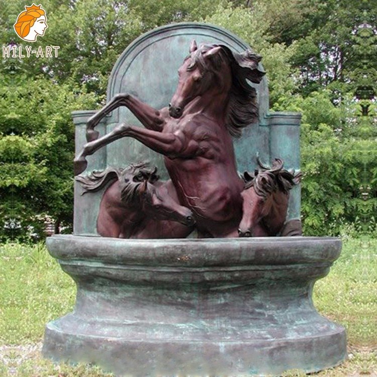 5. bronze horse wall fountain-Mily Statue
