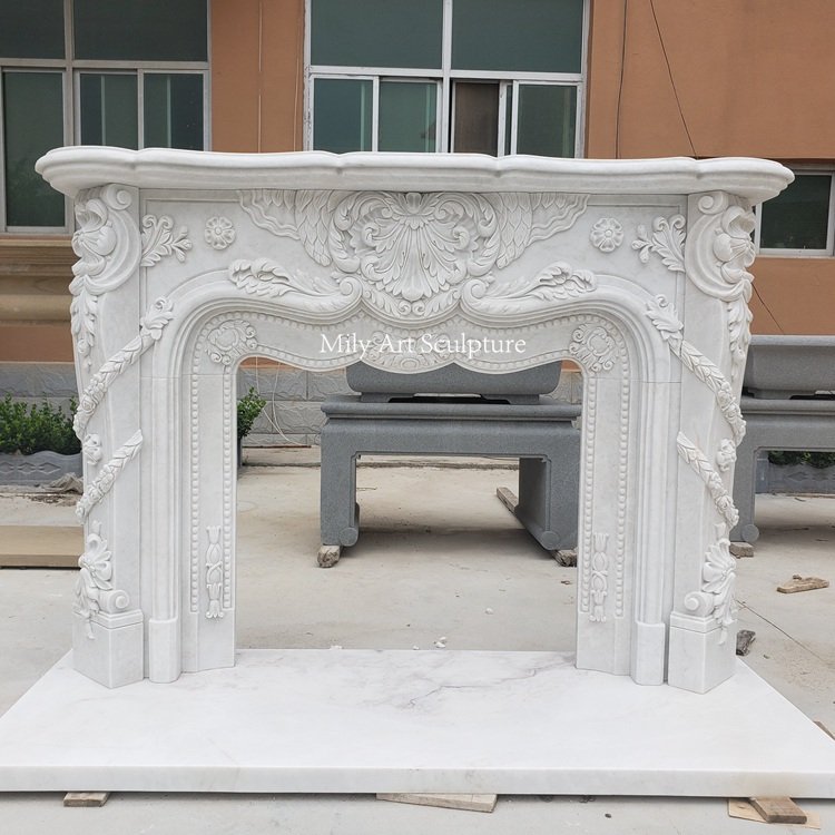 7. marble fireplace mantel