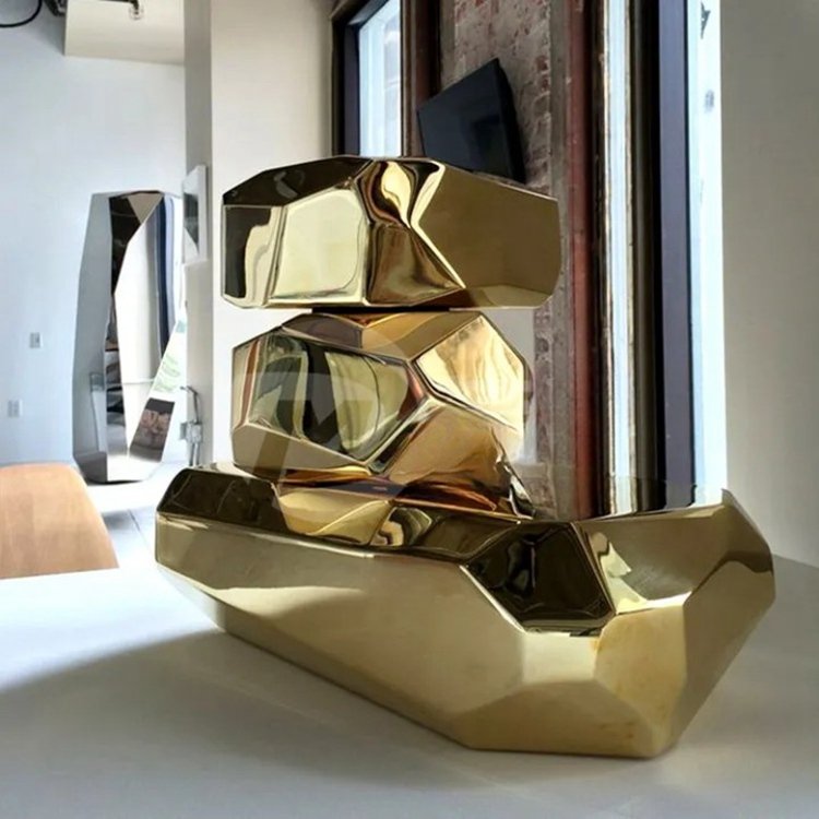 2. abstract geometric art statue