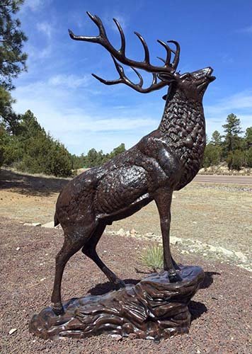 4. bronze deer statue