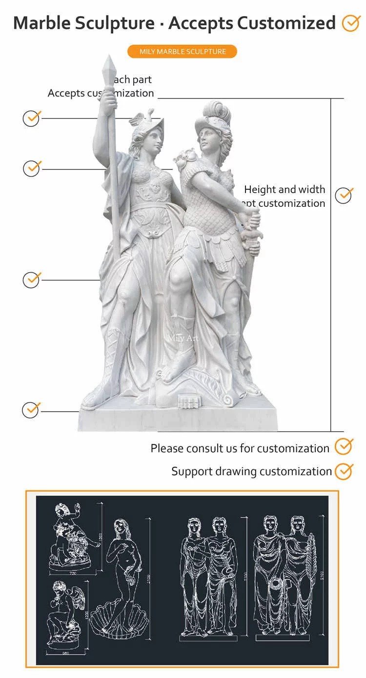 4.1. accept customization for the marble warrior statue