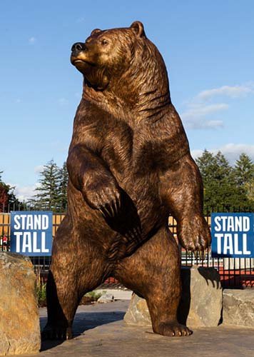 5. bronze bear statue