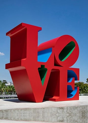 6. metal letter sculpture