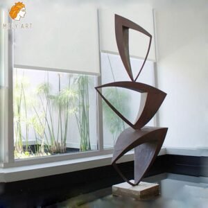 indoor metal sculpture stainless steel sculpture for lobby decoration