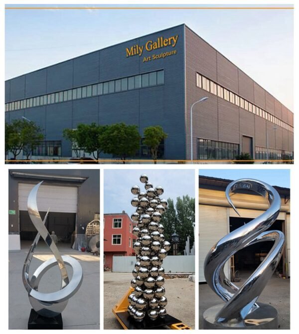 Mily stainless steel sculpture fabrication factory