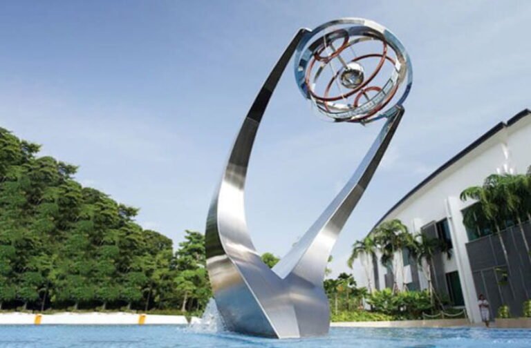 Completed custom metal sculpture at Mily factory