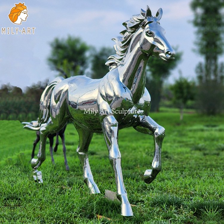 1. stainless steel horse sculpture