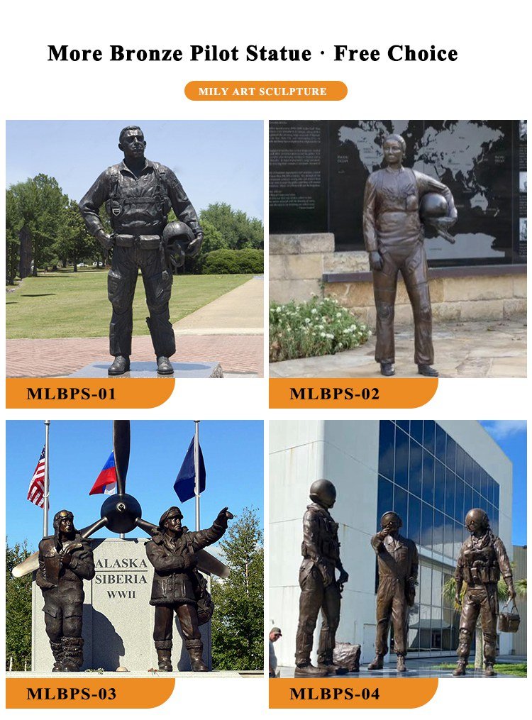 3.1. life size bronze pilot statues for sale