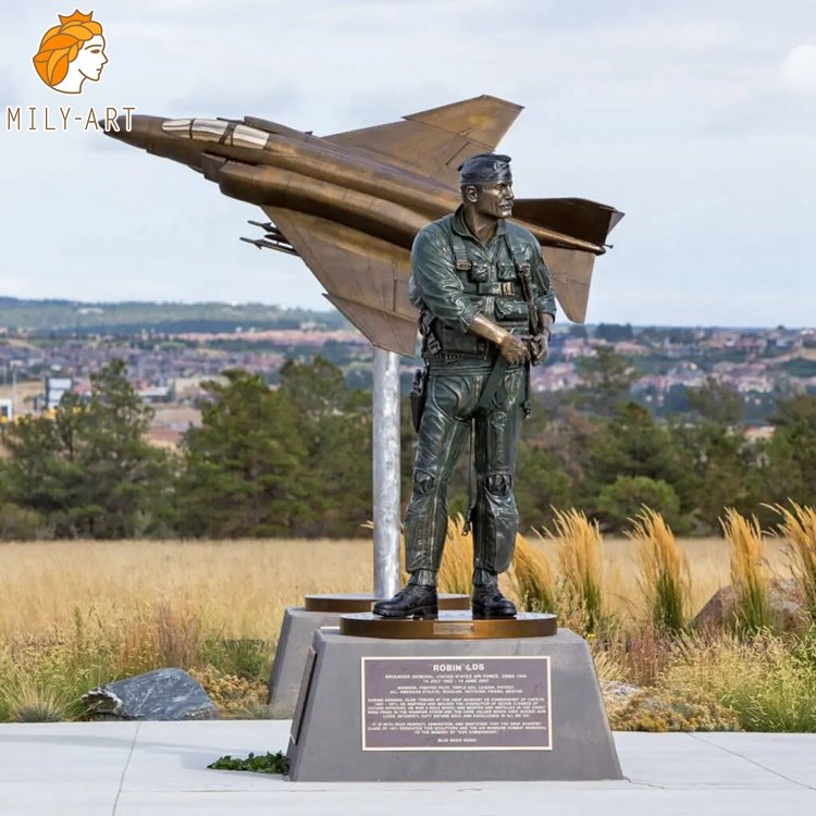4. bronze pilot statue