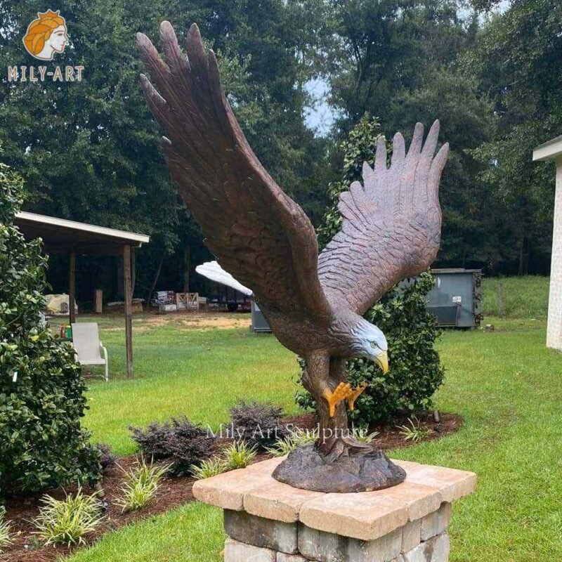 large custom garden bronze eagle sculpture for sale mlbs 136